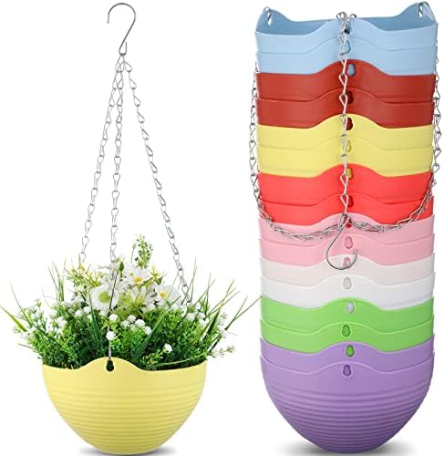 Zopeal 16 Pack 8" Colorful Self Watering Hanging Planters for Plants by Zopeal