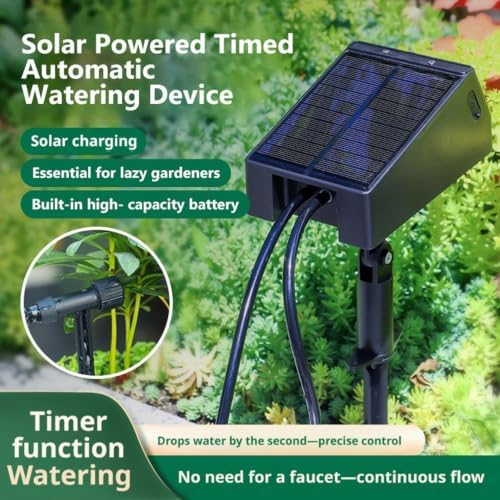 Set for Potted, Automatic Watering Controller with Display Buttons, 10 m Tubing, 10 Stakes, Balcony Patio Vacatio - Image 5