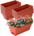 Window Box Planter,12Pack Plastic Vegetable Flower Planters Boxes by CHUKEMAOYI