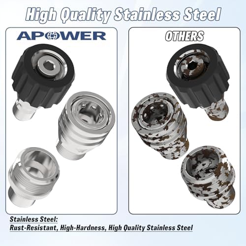 Pressure Washer Quick Connect Kit, M22-14mm to 3/8" Male Female - Image 4