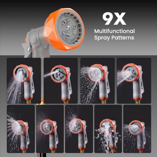 DUMOS Retractable Garden Hose Reel, 1/2 in X 78 ft Water Hose with Nozzle - Image 5