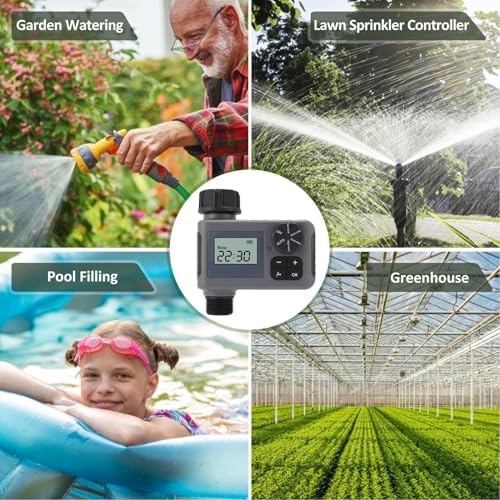 Sprinkler Timer Programmable Irrigation Controller with Manual Watering for Garden Soaker Hose Systems - Image 7