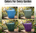 PMU 2 Gallon Watering Can - Garden Watering Can for Indoor & Outdoor Plants - Plastic Water Can with Detachable Sprinkler Head - Large Water Pot, Made in USA - Hunter Green Pkg/3 - Image 6
