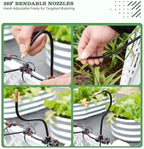 A ANLEOLIFE 50FT Drip Irrigation Kit for Patio, Potted Plants, 360° Bendable Copper Nozzles, Quick-Connect 1/4" Tubing for Container Gardens, Micro Drip with Adjustable Water Flow (Timer Not Included) - Image 4