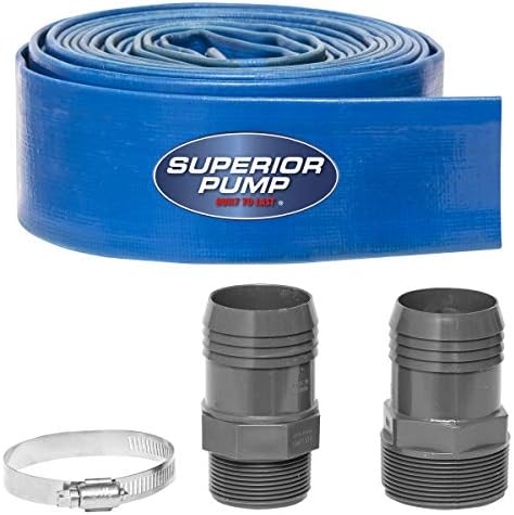 Superior Pump 99622 Lay-Flat Discharge Hose Kit, 2-Inch by 25-foot by SuperiorPump