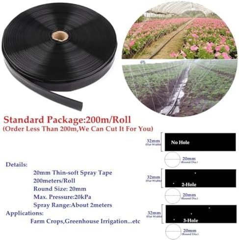 Drip Tape Irrigation Tubing Flat Pipe 5-200m For Garden Watering - Image 2