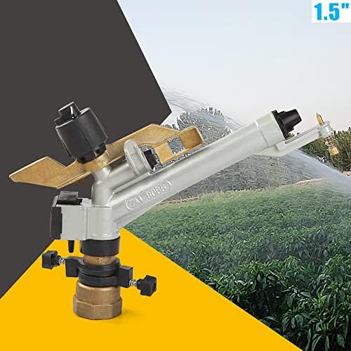 1.5'' Agriculture Irrigation Sprinkler Gun, High Impact Sprinkler Water Irrigation Tool, 360° Adjustable Rain Spray Gun for Agriculture Lawn - Image 2