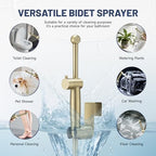 Handheld Bidet Sprayer Attachment for Toilet, Brass - Image 4