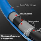 Guitrees 2026 Upgraded Leader Garden Hose 10ft x 5/8", Heavy Duty Short Water Hose, Male to Female Nickel-plated Brass Fittings, Five Layered Braiding, 1000PSI Burst, 300PSI Working (Blue) - Image 2