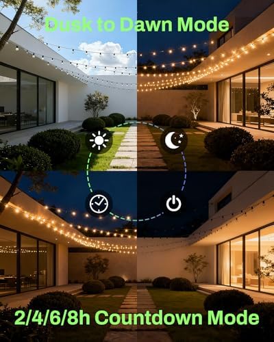 BN-LINK Outdoor Timer for Lights, 100FT Remote Control - Image 4