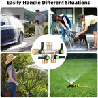 4 Way Hose Splitter, Brass High Flow Garden Hose Splitter Heavy Duty, Hose Connector, Water Spigot Splitter, Full Flow Faucet Splitter with shutoff, 3/4” GHT Inlet - Image 3