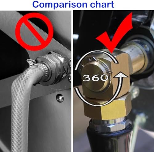 Garden Hose Reel Parts Fittings Swivel Elbow Connector Garden Hose Swivel Reel Replacement Parts (4 pieces) - Image 3