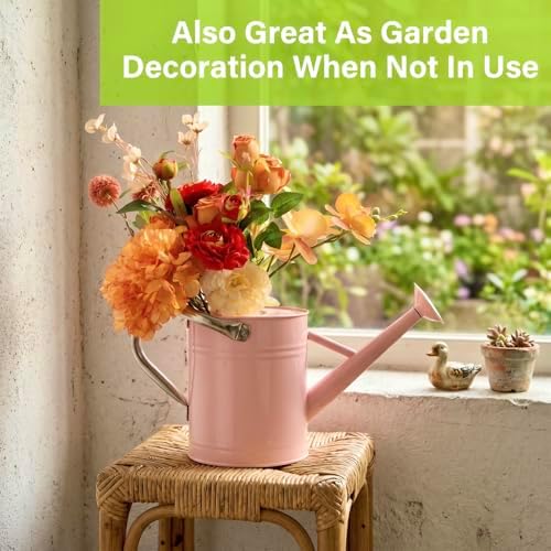 1 Gallon Watering Can for Outdoor&Indoor Plants，Pink - Image 7