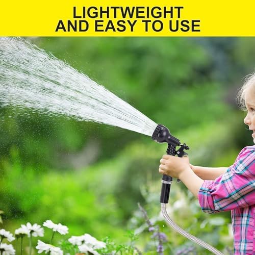 100 ft with High Pressure Sprayer, High Pressure Water Hose, Flexible Garden Hoses Pipe for Outdoor, Lawn, Yard, Car, House Watering Outdoor - Image 5