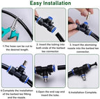 Metal Misting Nozzle Tee with Built in Hose, Sprayer for Outdoor Cooling - Image 7