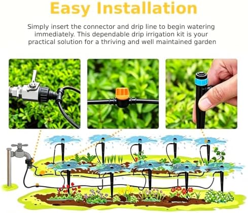 Ejoyous 30m/98.4ft Quick Connect Drip Irrigation System Kit - Image 2
