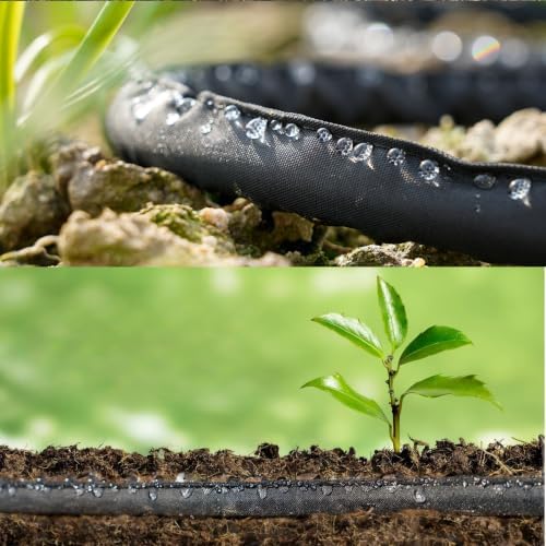 Soaker Hose 100 FT, Flat Soaker Hose for Garden, Water-Saving, 50ft 2 pack - Image 5