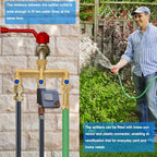 Brass Garden Hose Splitter, 3 Way Hose Splitter, Outdoor Hose Splitter, GHT 3/4 in. Female Inlet and 3 Way 3/4 in. Male Outlet for Regulating and Shutting Off Water Flow - Image 7