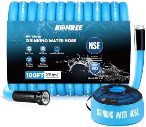 Kohree NSF 372 Certified 100-ft Drinking Water Hose, 5/8'' RV Water Hose by BuyNowKohreeRVAccessory