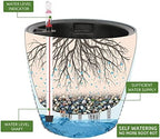 Dexceder 9x8 Self Watering Planter (Deep Gray Rattan) - Image 2