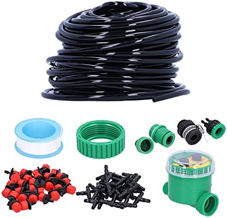 Spray Drip Irrigation System Kit, 40m Automatic Watering Kit Drip Irrigation System with Adjustable Nozzles for Home Gardening, Raised Beds, Pots & Plants by Unknown