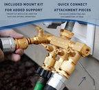 Morvat Heavy Duty 4 Way Brass Hose Splitter, Quick Connector Rotating Arms - Image 4
