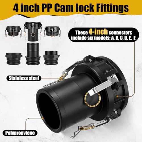 Pelopy 6 Pcs 4 Inch Black Cam Lock Fittings Kit - Image 2