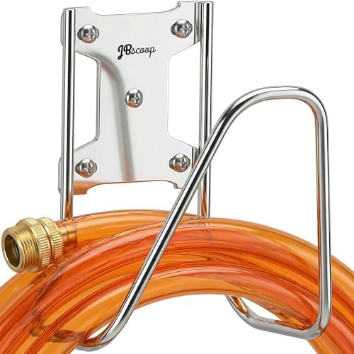 JBscoop Garden Hose Holder, Stainless Steel Wall Mount for Water Hose & Extension Cords, Heavy Duty & Rust Proof by JBscoop