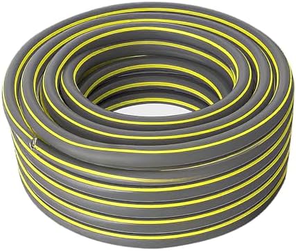 Heavy Duty Rubber Garden Hose Drinking Water Safe Flexible Outdoor Hose with Crush Proof Fittings for Lawn Irrigation Gray-4-points 20m by Unknown