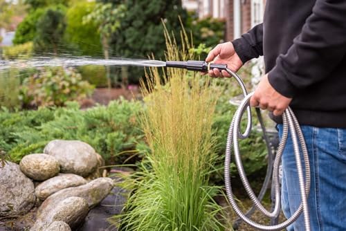 Esschert Design 10 m Garden Irrigation Hose Stainless Steel Metal Kink-Free Rustproof Flexible - Image 2