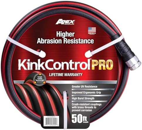 Kink Control Pro Garden Hose, Water Hosewith Superior UV Resistance, Ergonomic Grip, High Burst Strength, Triple Frame Technology for Kink Resistance, 50 Ft by TeknorApex
