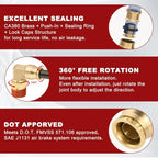 90° Swivel Male Elbow, 3/4" Tube x 3/4" NPT, DOT Approved 5PCS - Image 4