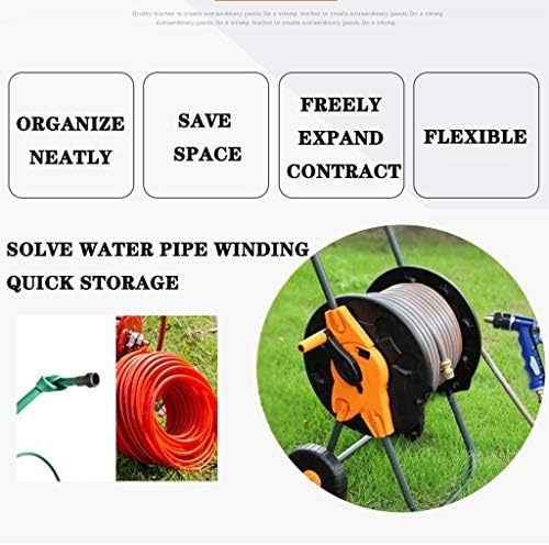Hose Reels Garden Take-up Reel Car Wash Hose Winch Artifact Wall-Mounted Water Storage Car Outdoor Affordable Water Pipe Set (Color : Hose Reel+50M Pipe) - Image 4