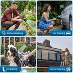 Stainless Steel 75FT Garden Hose with 10 Functions, Adjustable Spray Nozzle, Flexible Durable No Kink Leak Dog Proof Metal Water Hose for Yard Lawn - Image 5