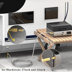 36 FT Quick Connect Propane Hose for RV to Gas Grill, RV Quick Connect with 1/4" Safety Shutoff Valve, LP Quick Disconnect Propane Hose with Elbow Adapter for Blackstone 17"/22" Griddle - Image 6