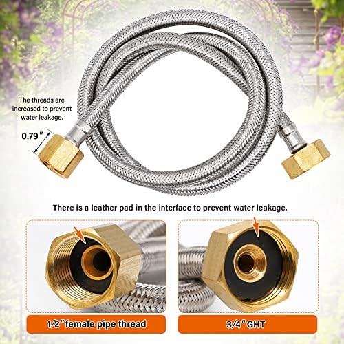 1/2 Inch Brass Float Valve for Water Tank with Hose Auto Shut Off Pool Fill Valve Automatic Fill Float Ball Valve for Stock Fountains Livestock Waterer Troughs (1/2 Inch Float Valve, 2) - Image 6