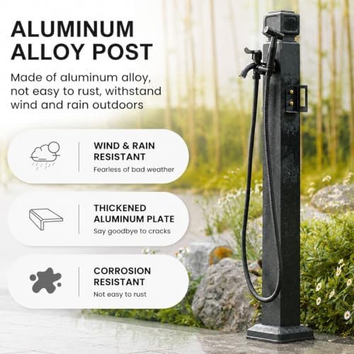 Outdoor Faucet Water Column - Freestanding Hose Holder with Tap, Durable Garden Watering Solution, Easy Installation for Garden, Patio, Yard Use - Image 6