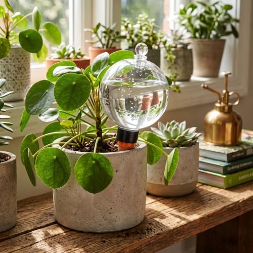 25 oz EX-Large Plant Watering Globes Slow Release Terracotta Automatic Plastic Watering Globes Top Fill Control Plants Watering Devices System Watering Planter Insert Spikes Stakes - Image 4