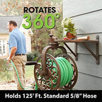 Liberty Garden 710 Navigator Rotating Garden Hose Reel, Holds 125-Feet of 5/8-Inch Hose - Bronze - Image 5