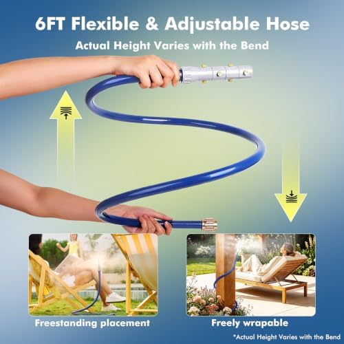 RESTMO Adjustable Misters for Outside Patio, Outdoor Cooling Misting System - Image 4