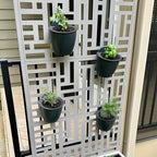 HOIGON 6 Pack 7 Inch Self Water Hanging Plants Pot, Self Watering Wall Hanging Plastic Planters with S-Hooks and Wicks, Lazy Flower Pot for Indoor Outdoor Orchids African Violet, Gray - Image 7