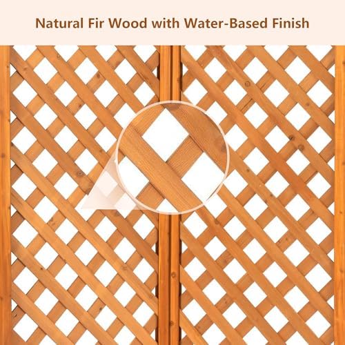 2 Pack Wood Garden Decor Trellis for Climbing Plants Outdoor - Image 4