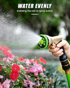Garden Hose Nozzle, Heavy Duty Metal 9 Spray Patterns High Pressure Hose Sprayer - Image 2