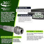 100FT Heavy Duty Garden Hose, 100 FT x 1/2 ID Durable Outdoor Water Hose - Image 2
