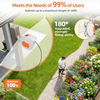 Retractable Garden Hose Reel 100 FT, 1/2" Heavy Duty Garden Hose - Image 5