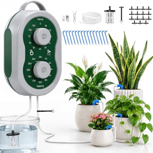50FT Automatic Plant Watering System with Timer, Rechargeable Drip Kit by Unknown