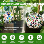 VOREEN Mosaic Glass Plant Watering Globes 2 Pack 500ml with Terracotta Spikes, Handmade Self-Watering Stakes for Indoor/Outdoor, Gift for Garden Lover,Multi Colored Flowers - Image 4