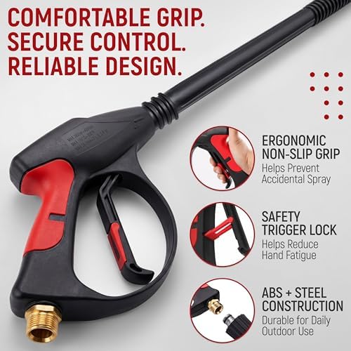 Pressure Washer Gun, 3000 PSI Max, M22-14 mm Copper Connector - Image 5