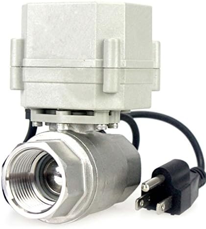 1" DN25 110-230VAC Normally Open CF8/Stainless Steel 304 Motorized Electrical Ball Valve With U.S. Plug (1 Inch, Normally Open) - Image 2