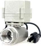 1" DN25 110-230VAC Normally Open CF8/Stainless Steel 304 Motorized Electrical Ball Valve With U.S. Plug (1 Inch, Normally Open) - Image 2